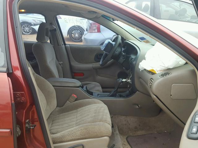 1G2WP52K81F209040 - 2001 PONTIAC GRAND PRIX BURGUNDY photo 5