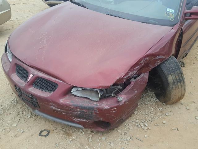 1G2WP52K81F209040 - 2001 PONTIAC GRAND PRIX BURGUNDY photo 9