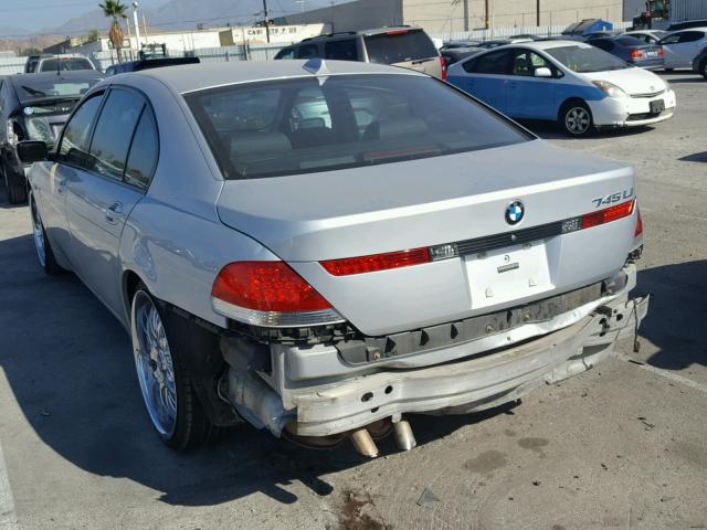 WBAGN63554DS53045 - 2004 BMW 745 LI SILVER photo 3