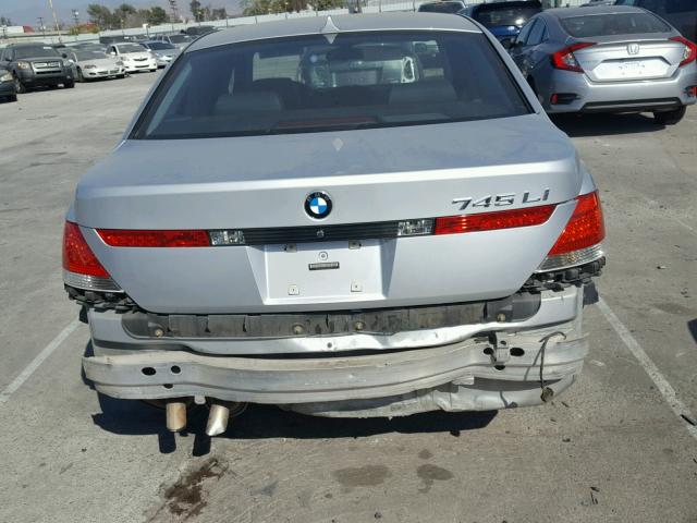 WBAGN63554DS53045 - 2004 BMW 745 LI SILVER photo 9