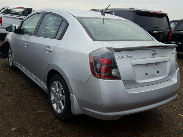 3N1AB6AP2BL639647 - 2011 NISSAN SENTRA 2.0 SILVER photo 3