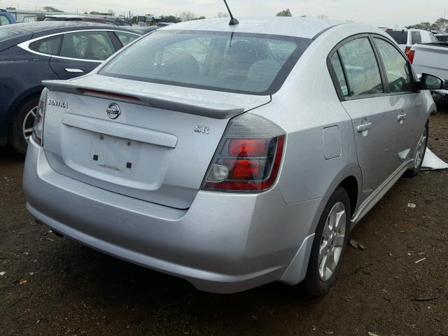 3N1AB6AP2BL639647 - 2011 NISSAN SENTRA 2.0 SILVER photo 4