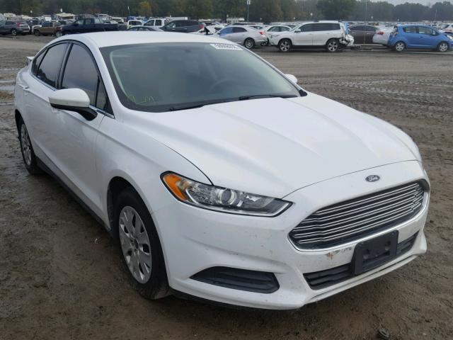 3FA6P0G75DR126374 - 2013 FORD FUSION S WHITE photo 1