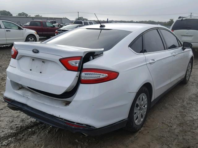 3FA6P0G75DR126374 - 2013 FORD FUSION S WHITE photo 4