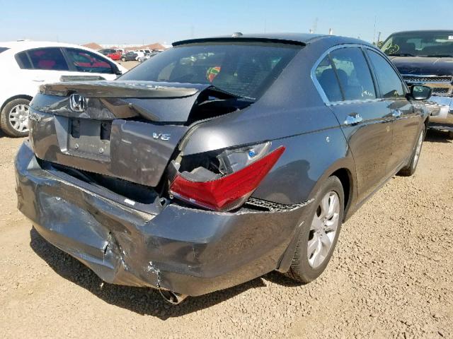 1HGCP36868A060797 - 2008 HONDA ACCORD EXL GRAY photo 4