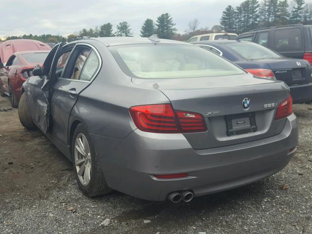 WBA5A7C5XFD623403 - 2015 BMW 528 XI GRAY photo 3