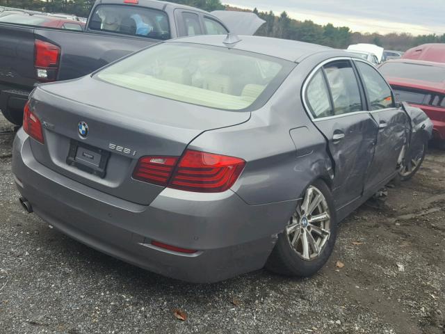 WBA5A7C5XFD623403 - 2015 BMW 528 XI GRAY photo 4