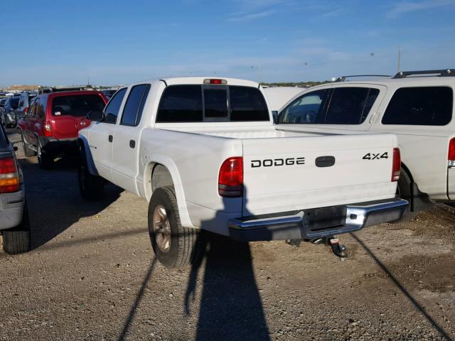 1B7HG48N82S724550 - 2002 DODGE DAKOTA QUA WHITE photo 3