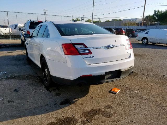 1FAHP2MK7EG138225 - 2014 FORD TAURUS POL WHITE photo 3