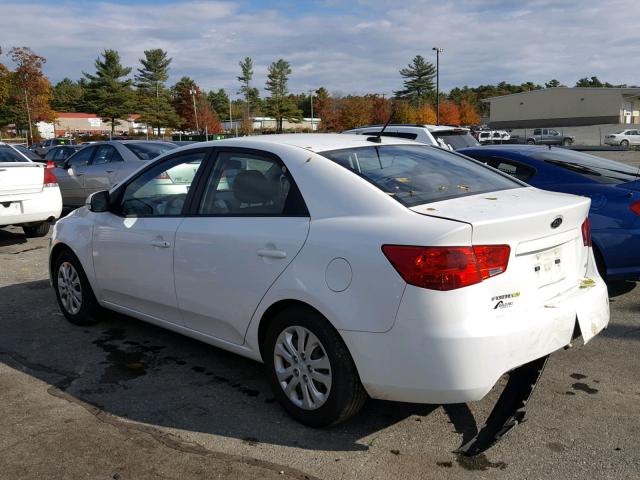 KNAFU4A21D5684598 - 2013 KIA FORTE EX WHITE photo 3