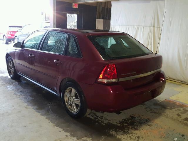 1G1ZT64835F160789 - 2005 CHEVROLET MALIBU MAX მუქწითელი ფოტო 3