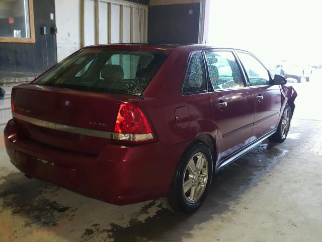 1G1ZT64835F160789 - 2005 CHEVROLET MALIBU MAX მუქწითელი ფოტო 4