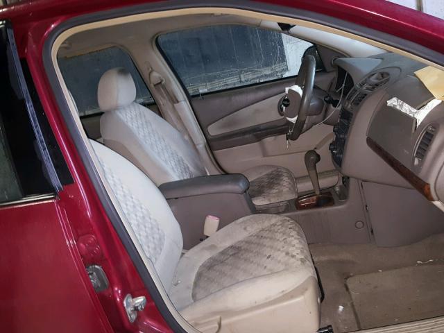 1G1ZT64835F160789 - 2005 CHEVROLET MALIBU MAX მუქწითელი ფოტო 5