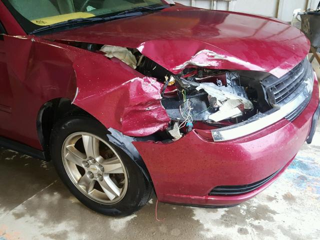 1G1ZT64835F160789 - 2005 CHEVROLET MALIBU MAX მუქწითელი ფოტო 9