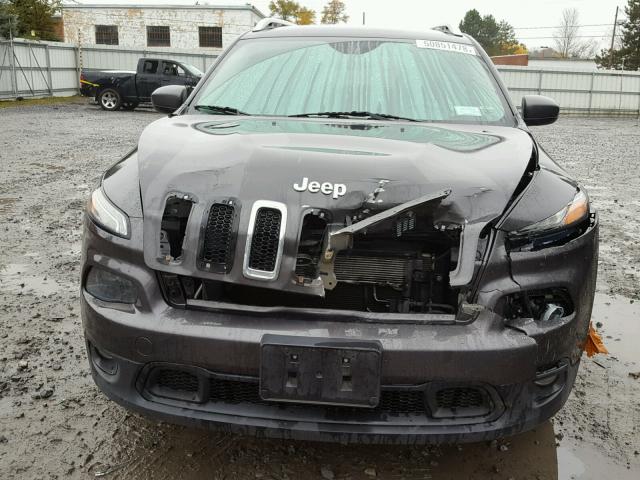 1C4PJMCB9EW242144 - 2014 JEEP CHEROKEE L GRAY photo 9