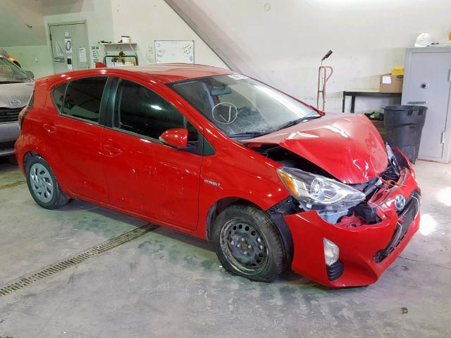 JTDKDTB35G1590576 - 2016 TOYOTA PRIUS C RED photo 1