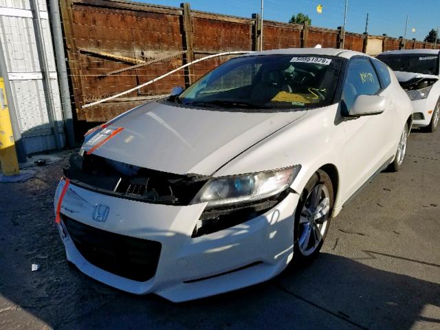 JHMZF1D49BS000836 - 2011 HONDA CR-Z WHITE photo 2