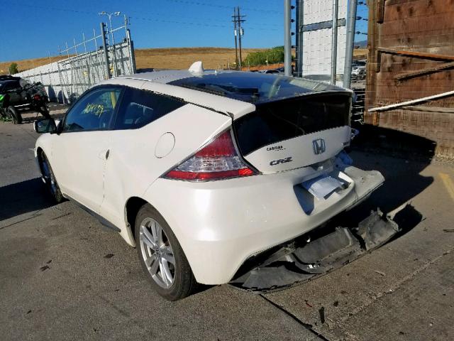 JHMZF1D49BS000836 - 2011 HONDA CR-Z WHITE photo 3