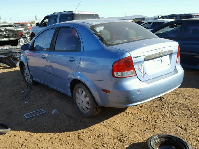 KL1TD52685B389294 - 2005 CHEVROLET AVEO BASE Көк фото 3