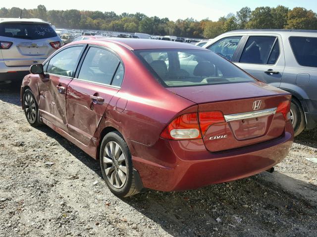 2HGFA1F94BH518311 - 2011 HONDA CIVIC EXL BURGUNDY photo 3