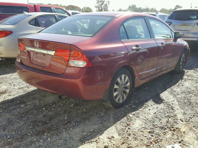 2HGFA1F94BH518311 - 2011 HONDA CIVIC EXL BURGUNDY photo 4