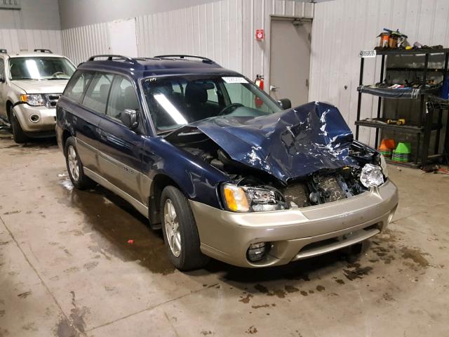 4S3BH675747639172 - 2004 SUBARU LEGACY OUT BLUE photo 1