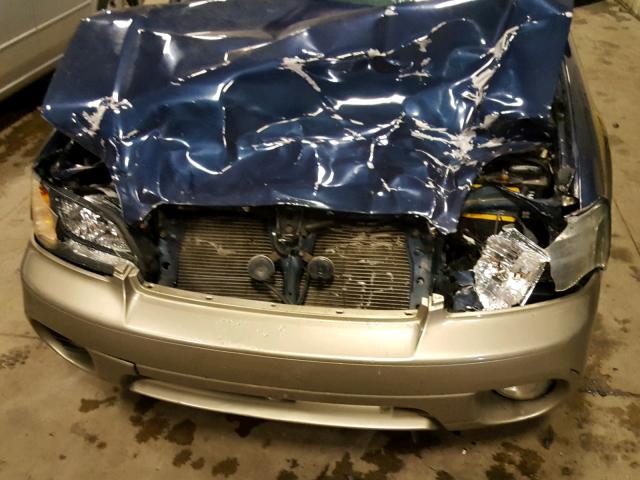 4S3BH675747639172 - 2004 SUBARU LEGACY OUT BLUE photo 9