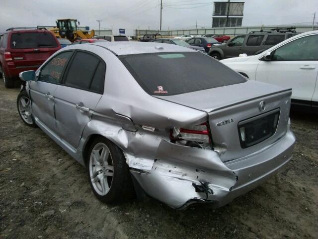 19UUA66217A003389 - 2007 ACURA TL SILVER photo 3