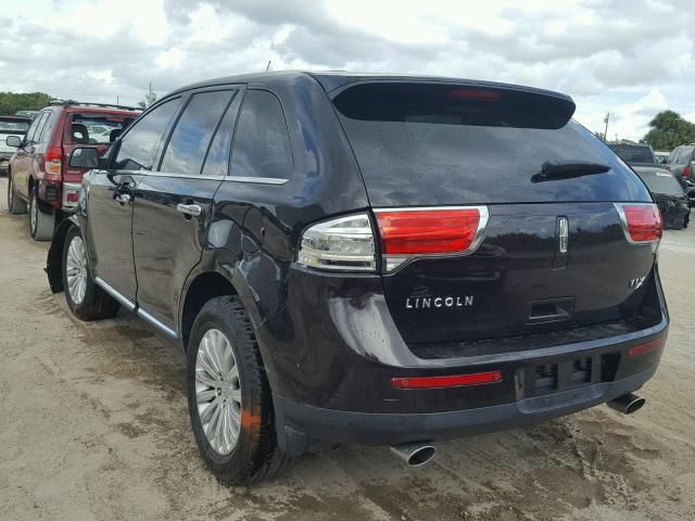 2LMDJ6JK0DBL39119 - 2013 LINCOLN MKX BROWN photo 3