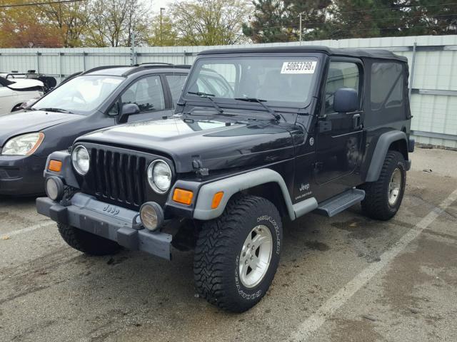 1J4FA44S96P735693 - 2006 JEEP WRANGLER / BLACK photo 2