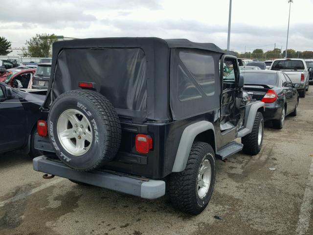 1J4FA44S96P735693 - 2006 JEEP WRANGLER / BLACK photo 4