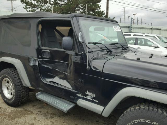 1J4FA44S96P735693 - 2006 JEEP WRANGLER / BLACK photo 9