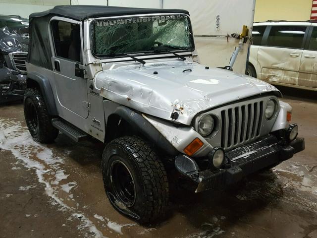 1J4FA49S14P746743 - 2004 JEEP WRANGLER / SILVER photo 1