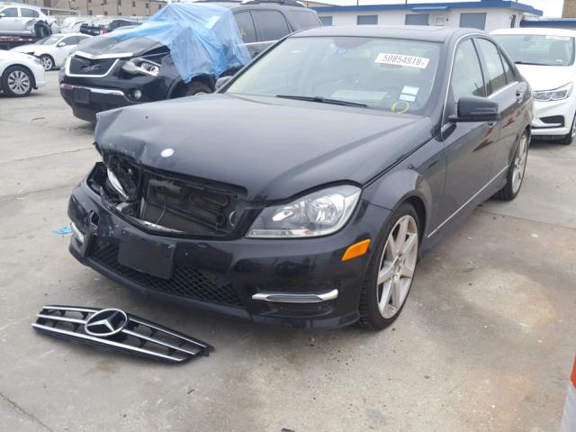 WDDGF4HB3EA951164 - 2014 MERCEDES-BENZ C 250 BLACK photo 2