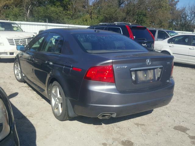 19UUA66276A068987 - 2006 ACURA 3.2TL CHARCOAL photo 3