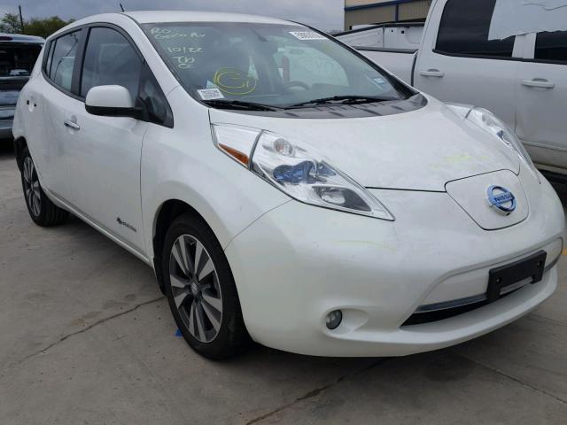 1N4AZ0CP2FC311168 - 2015 NISSAN LEAF S CREAM photo 1