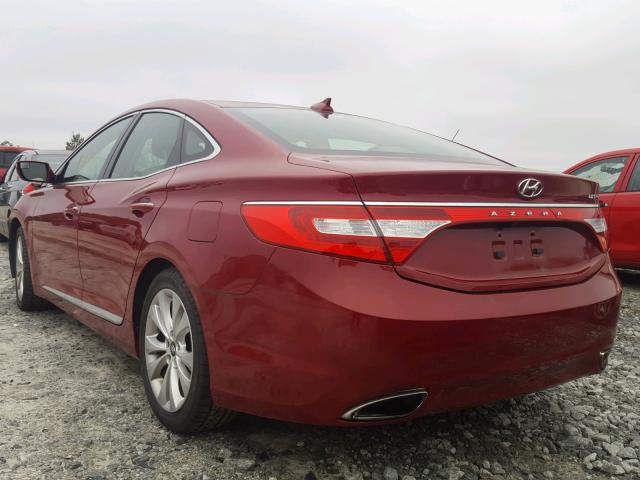 KMHFH4JG2EA369686 - 2014 HYUNDAI AZERA GLS RED photo 3