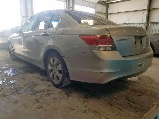 1HGCP36778A009624 - 2008 HONDA ACCORD EX SILVER photo 3