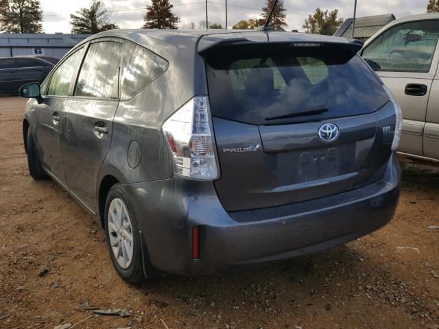 JTDZN3EU0C3094860 - 2012 TOYOTA PRIUS V GRAY photo 3