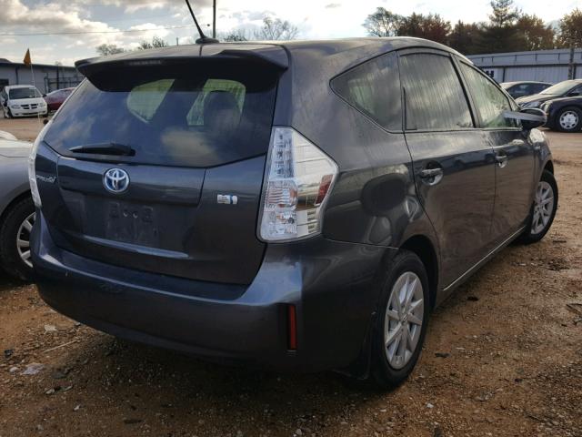 JTDZN3EU0C3094860 - 2012 TOYOTA PRIUS V GRAY photo 4