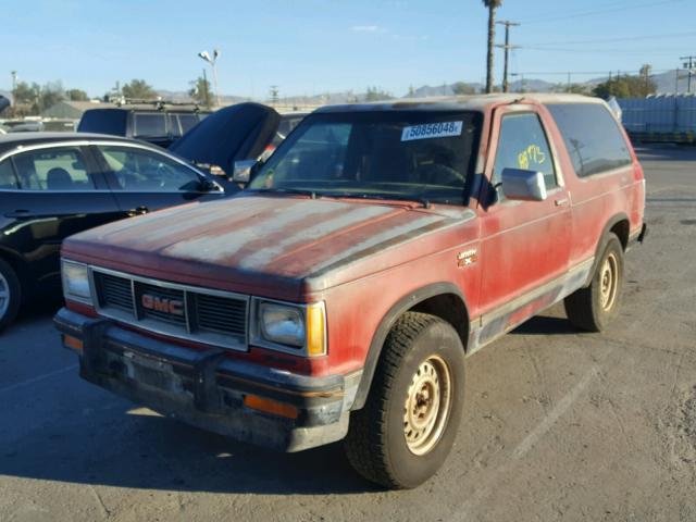 1G5CT18B9E0520521 - 1984 GMC S15 JIMMY RED photo 2