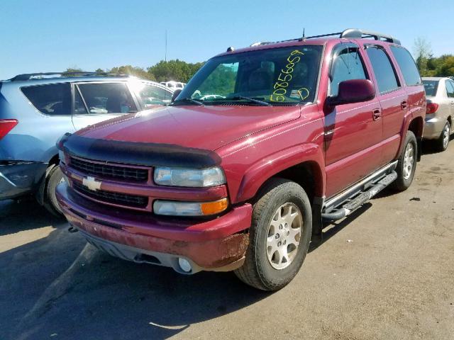 1GNEK13T34R108018 - 2004 CHEVROLET TAHOE K150 RED photo 2