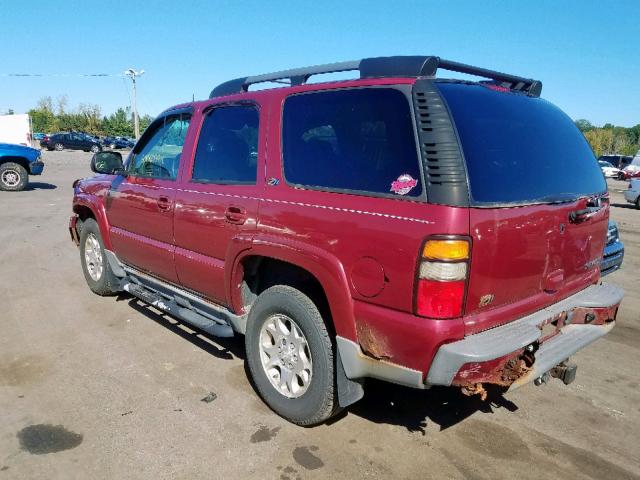 1GNEK13T34R108018 - 2004 CHEVROLET TAHOE K150 RED photo 3