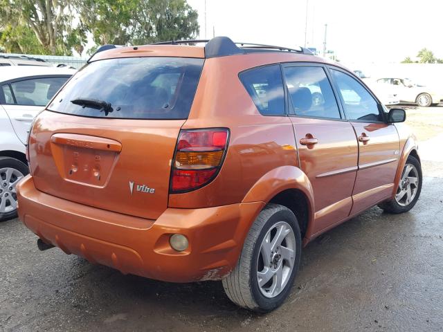 5Y2SL64814Z453578 - 2004 PONTIAC VIBE ORANGE photo 4