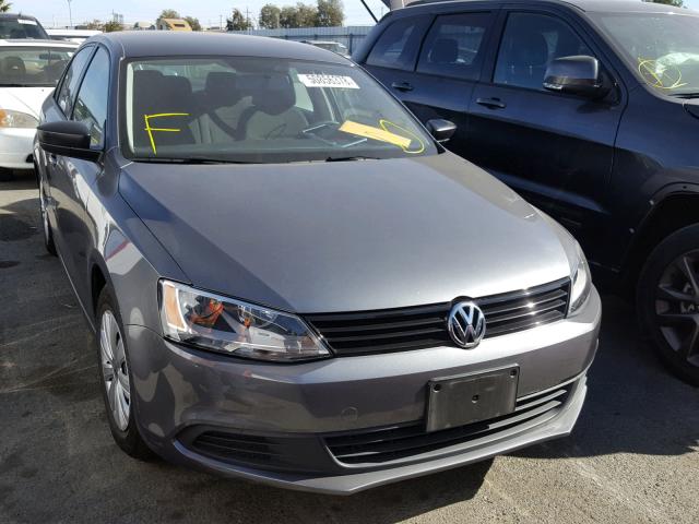 3VW1K7AJ0CM357689 - 2012 VOLKSWAGEN JETTA BASE CHARCOAL photo 1