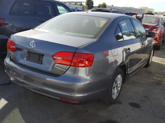 3VW1K7AJ0CM357689 - 2012 VOLKSWAGEN JETTA BASE CHARCOAL photo 4