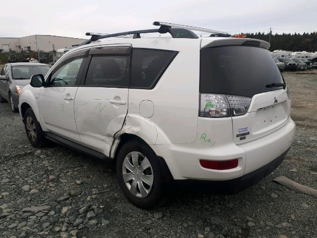 JA4AT2AW5CU609537 - 2012 MITSUBISHI OUTLANDER WHITE photo 3