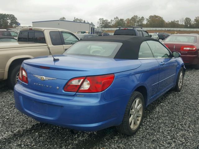 1C3LC55R38N618389 - 2008 CHRYSLER SEBRING TO BLUE photo 4