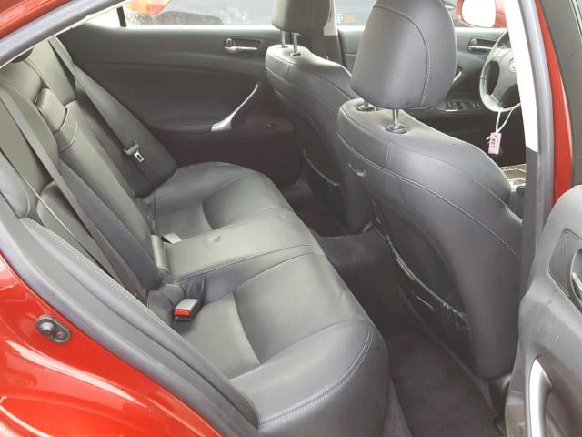 JTHCK262492027794 - 2009 LEXUS IS 250 RED photo 6