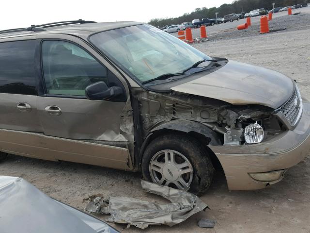 2FMDA58215BA00723 - 2005 FORD FREESTAR L BEIGE photo 9